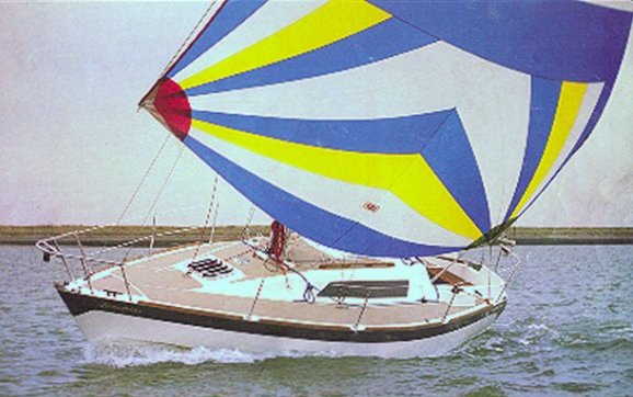 Leisure 26 sailboat under sail