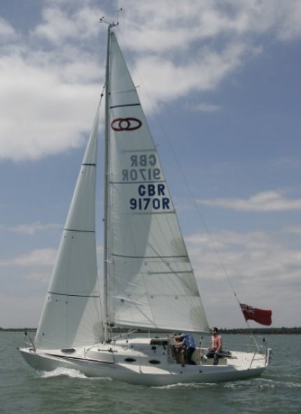 Link 30 sailboat under sail