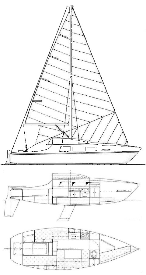 Listang sailboat under sail