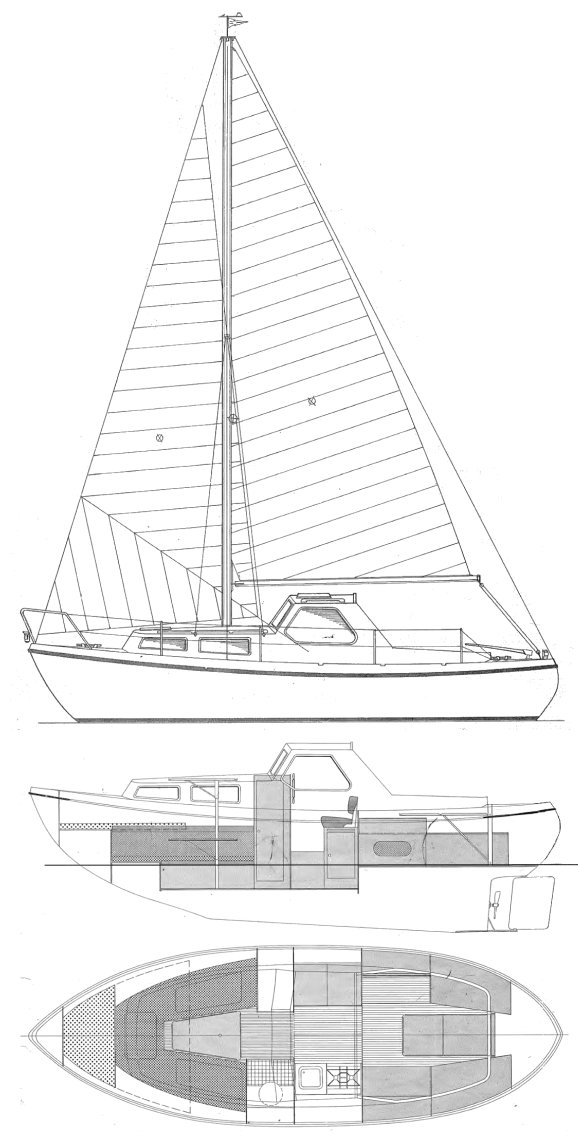 Lm 23 sailboat under sail
