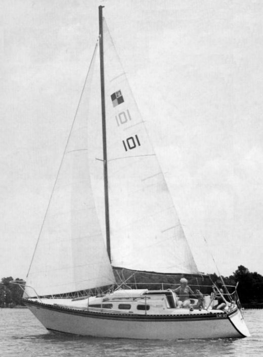Ln 27 lockley newport sailboat under sail