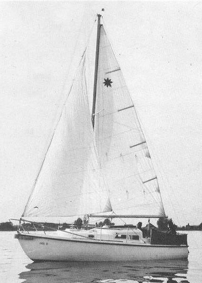 Lotus 25 sailboat under sail