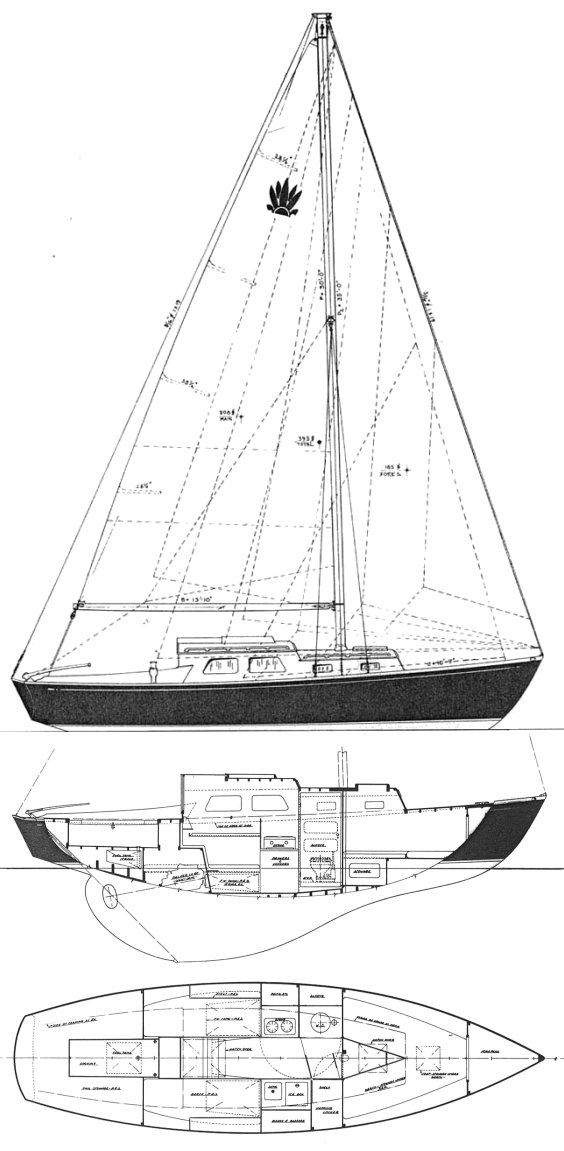 Lotus 28 ss sailboat under sail