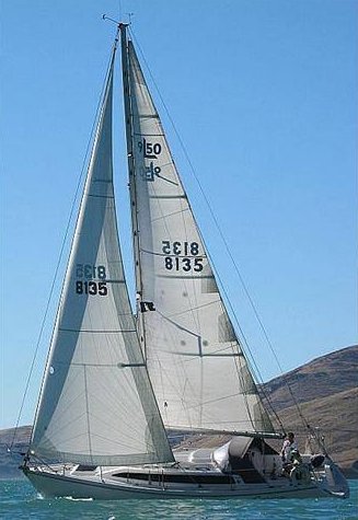 Lotus 95 sailboat under sail