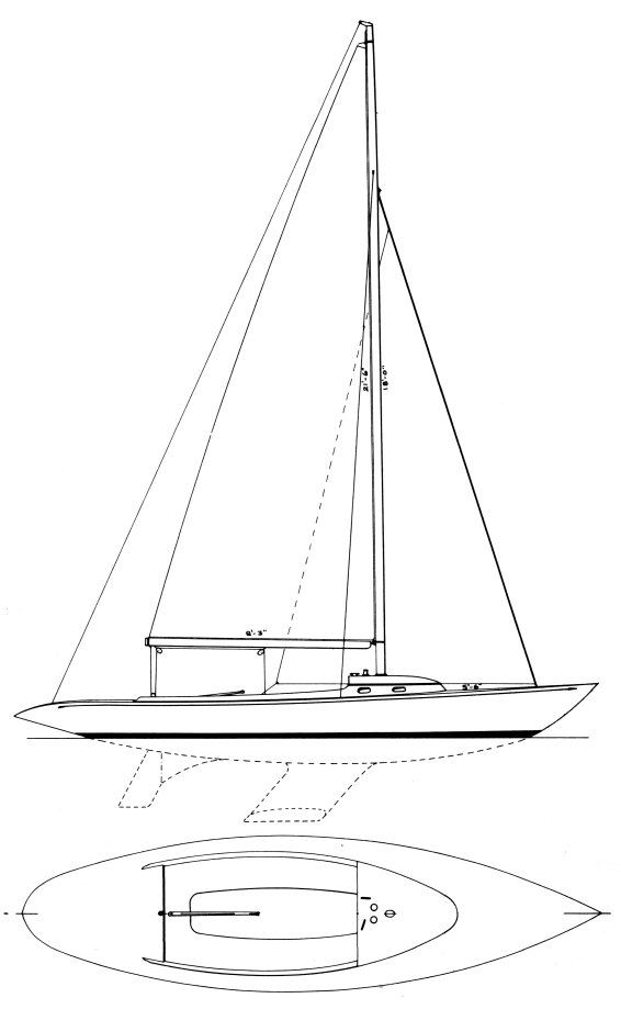 Luders 21 sailboat under sail