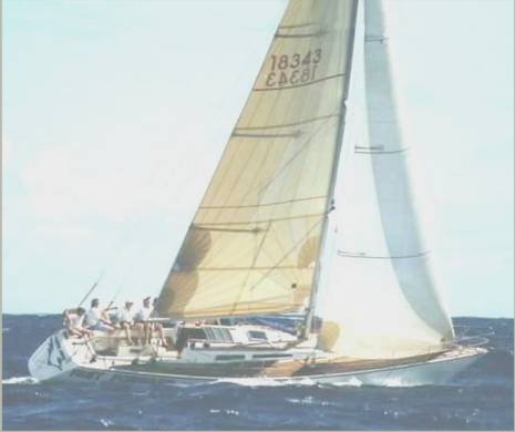 Luffe 44 sailboat under sail