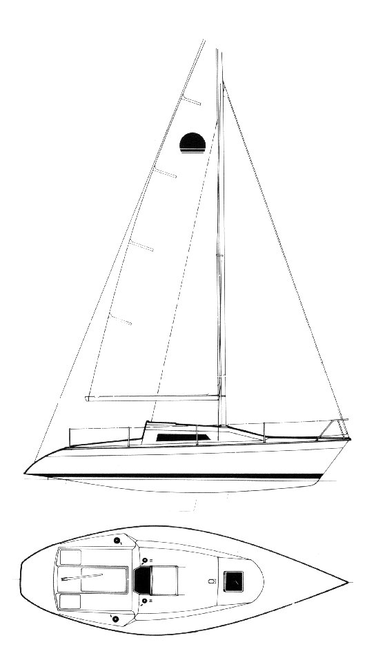 Luna 24 sailboat under sail