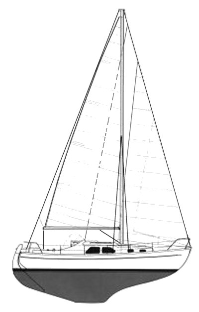 Lynaes 29 sailboat under sail