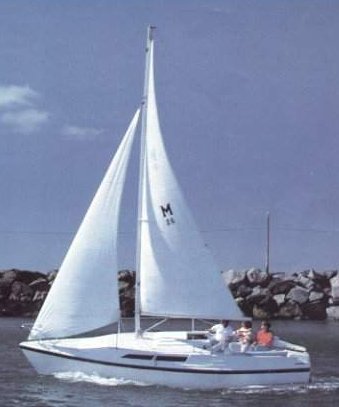 Macgregor 26s sailboat under sail