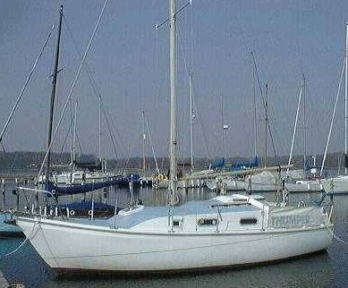 Macwester rowan 8m sailboat under sail