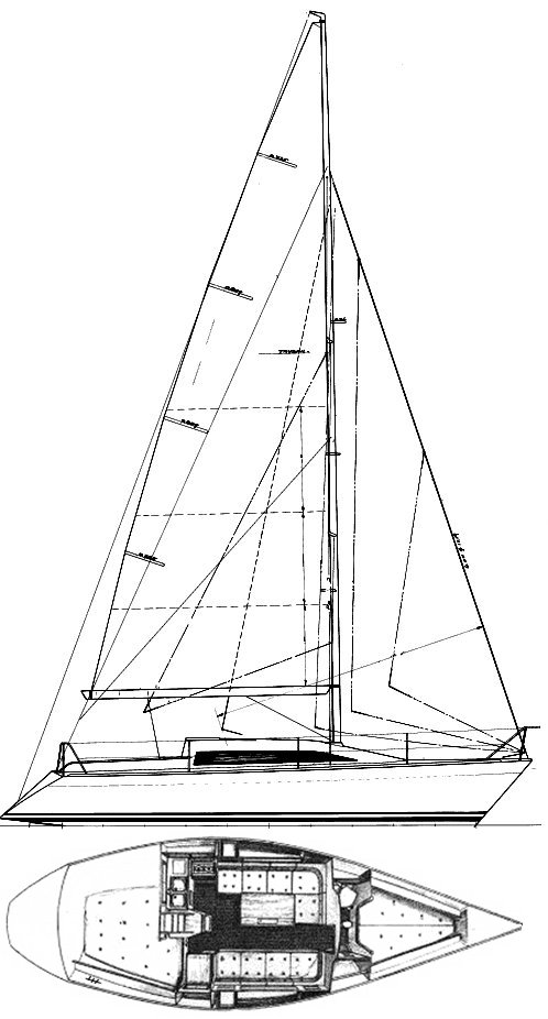Maestro 31 sailboat under sail
