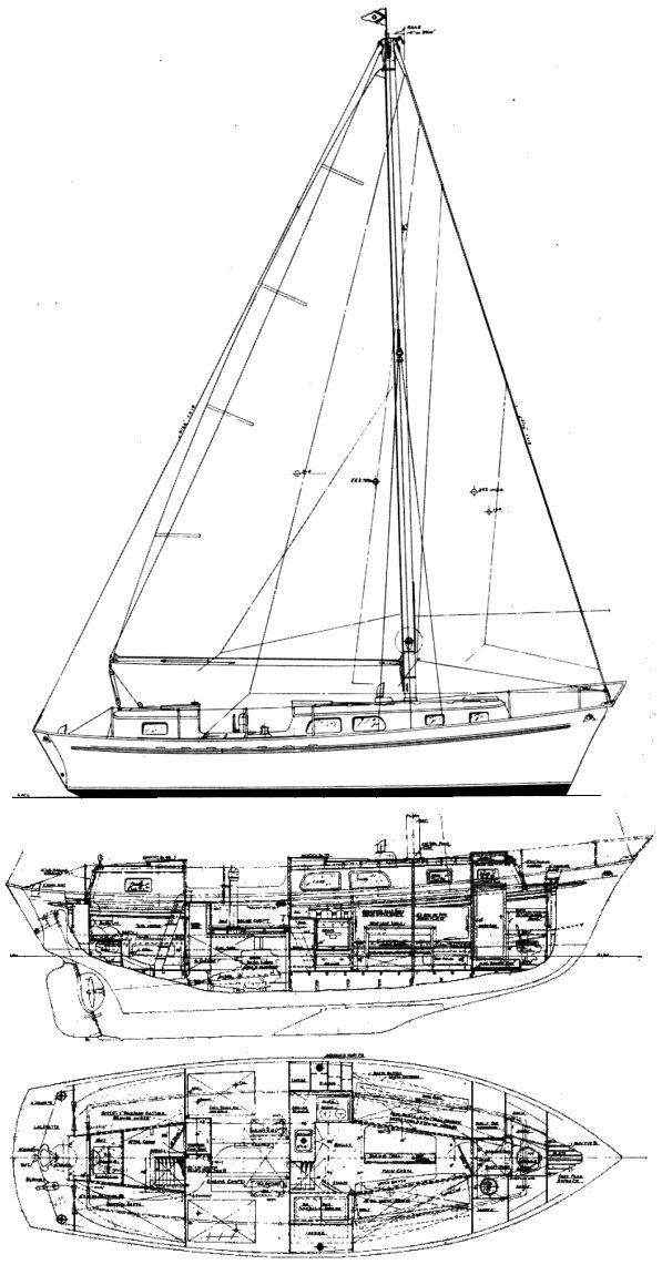 Magellan 35 sailboat under sail
