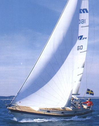 Malo 34 sailboat under sail