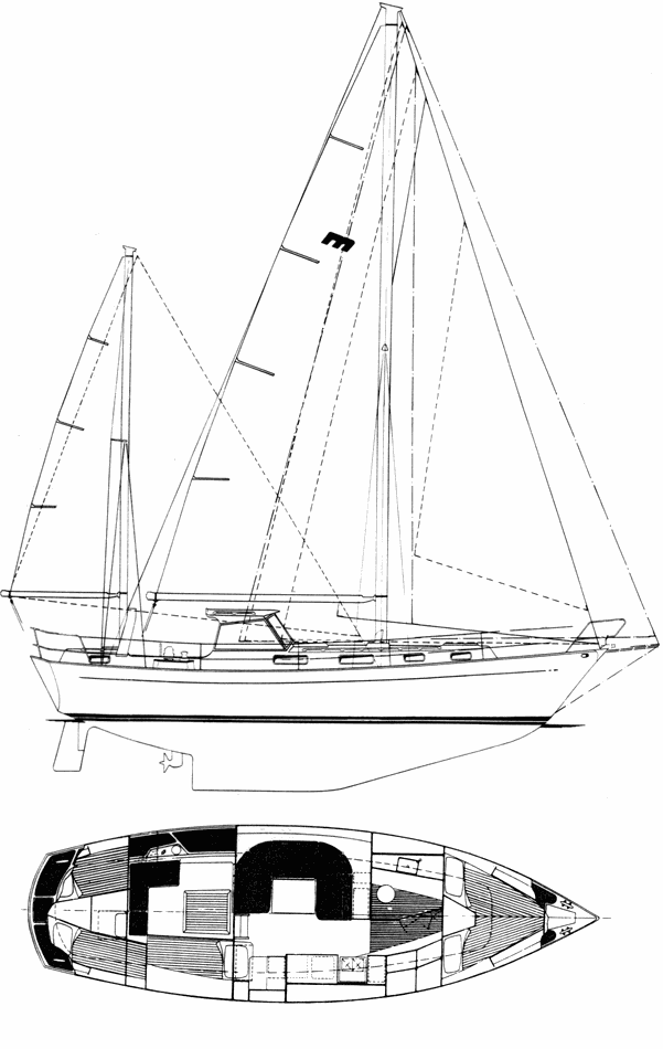 Malo 50 sailboat under sail