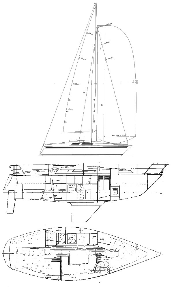Mamba 29 sailboat under sail