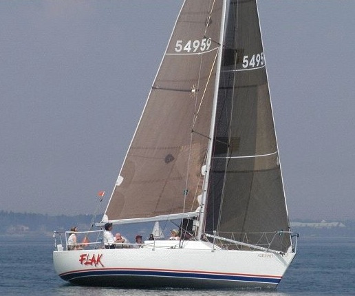 Mariah 30 sailboat under sail