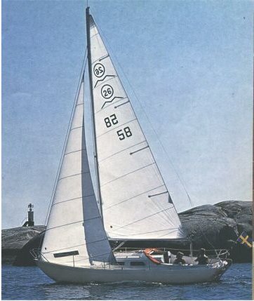 Marieholm 26 sailboat under sail