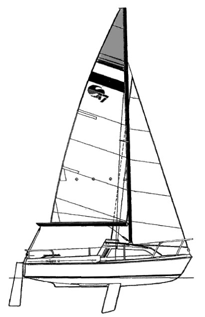 Mariner 17 milne sailboat under sail