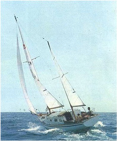 Mariner 31 sailboat under sail