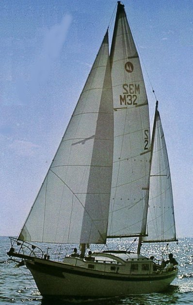 Mariner 32 sailboat under sail