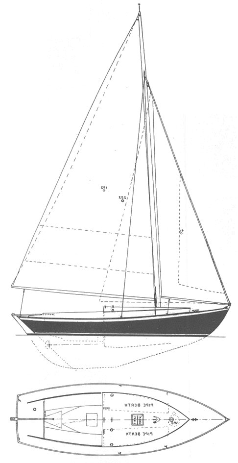 Marlin herreshoff sailboat under sail
