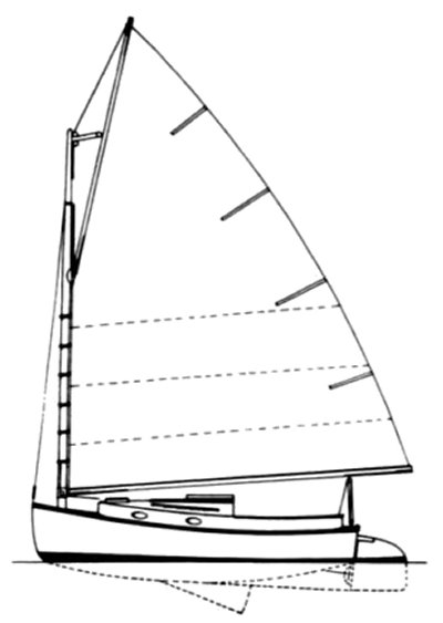 Marshall 22 sloop sailboat under sail
