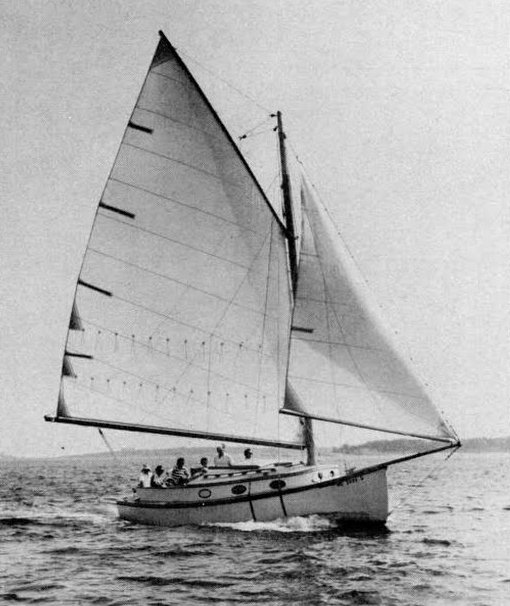 Marshall 26 sailboat under sail