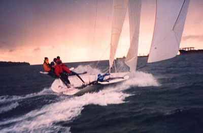 Martin 243 sailboat under sail