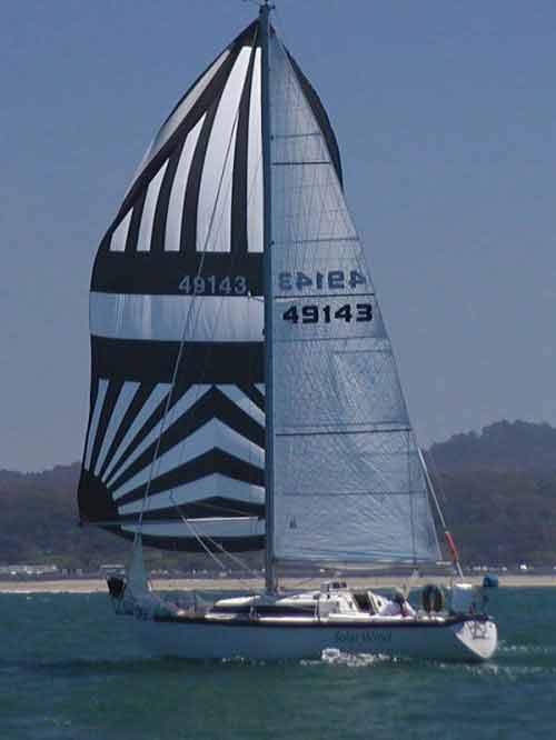 Martin 32 sailboat under sail