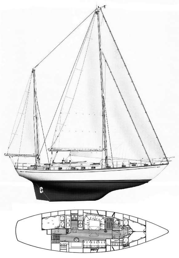 Mason 53 sailboat under sail