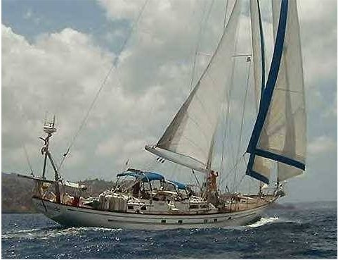 Mason 63 sailboat under sail