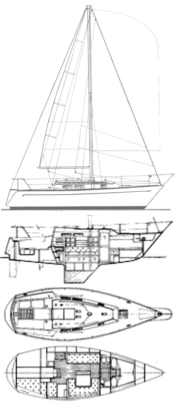 Maxfli 28 sailboat under sail