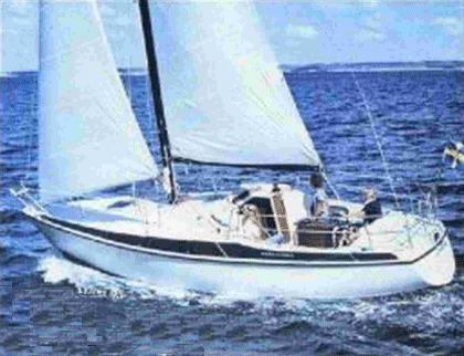 Maxi 95 sailboat under sail