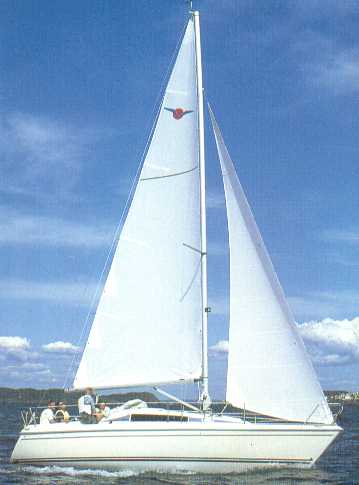 Maxi fenix 85 sailboat under sail