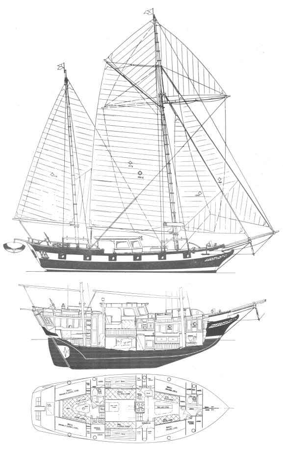 Mayflower 40 sailboat under sail