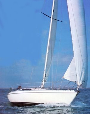 Melody 34 jeanneau sailboat under sail
