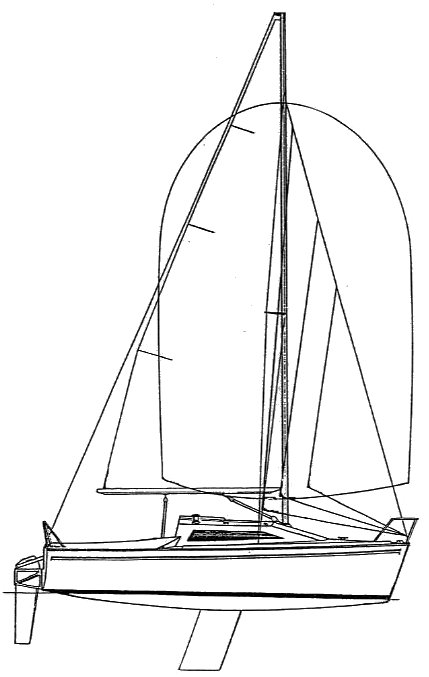 Microsail mull sailboat under sail