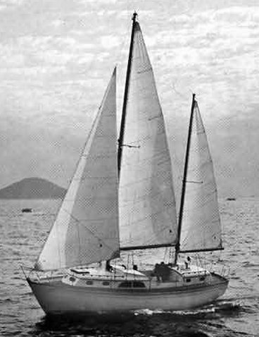 Midshipman 36 cheoy lee sailboat under sail