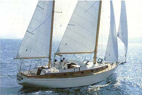 Midshipman 52 cheoy lee wittholz sailboat under sail