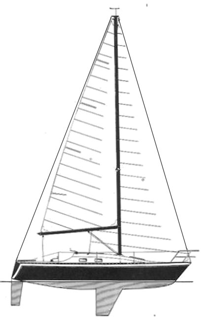 Mirage 236 sailboat under sail