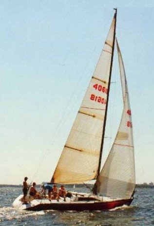 Mirage 33834 sailboat under sail