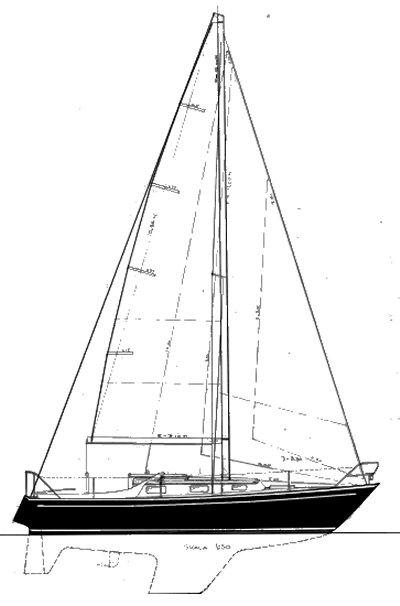 Mistinguette sailboat under sail