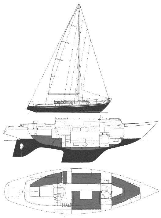 Mistral 33 sailboat under sail