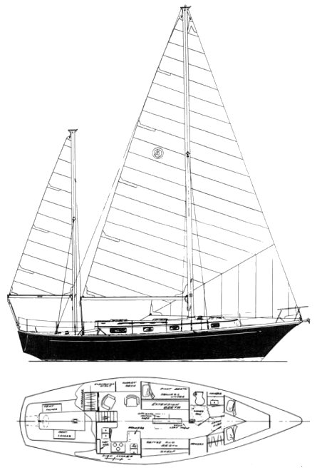 Mistress 39 mkii allied sailboat under sail