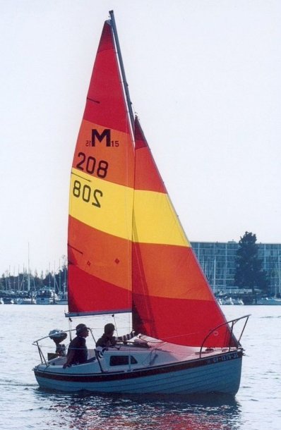 Montgomery 15 sailboat under sail