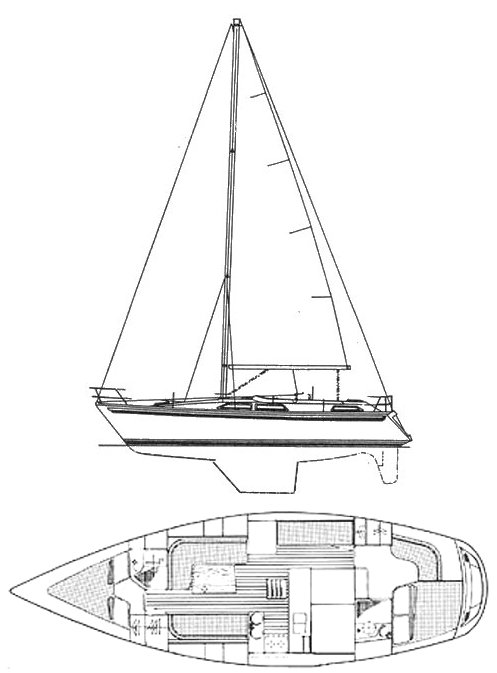 Moody 376 - sailboat data sheet