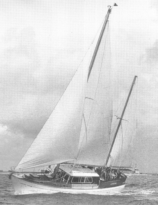 Carbineer 44 moody sailboat under sail