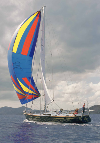 Moody 64 sailboat under sail