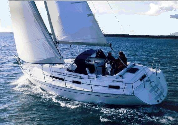 Moody excel 34 sailboat under sail