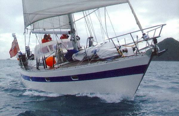 Grenadier 134 moody sailboat under sail